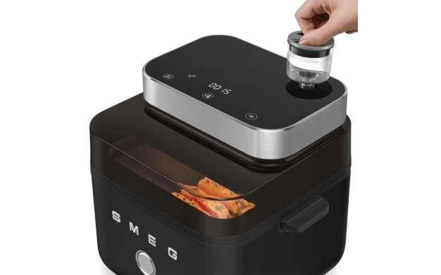 SMEG AFC01BLMAU – Фритюрник с горещ въздух Collezione, 7.3 л, Crispy & Juicy+Crispy